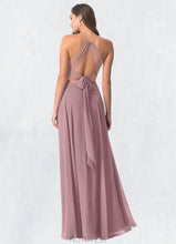 Load image into Gallery viewer, Kaliyah A-Line Pleated Chiffon Floor-Length Dress P0019598