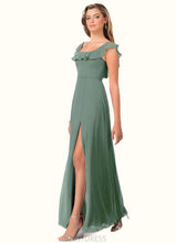 Load image into Gallery viewer, Sonia A-Line Ruched Chiffon Floor-Length Dress P0019657