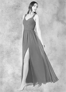 Nathaly A-Line Sweetheart Neckline Chiffon Floor-Length Dress P0019670