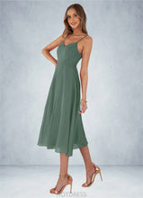 Load image into Gallery viewer, Salma A-Line Chiffon Tea-Length Dress P0019628