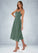 Salma A-Line Chiffon Tea-Length Dress P0019628