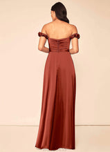Load image into Gallery viewer, Elisa Straps A-Line/Princess Natural Waist Sleeveless Floor Length Bridesmaid Dresses