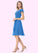 Caitlin A-Line Pleated Chiffon Knee-Length Dress P0019688