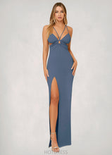 Load image into Gallery viewer, Silvia Sheath Corset Stretch Crepe Floor-Length Dress P0019818