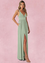 Load image into Gallery viewer, Cecelia A-Line Pleated Luxe Knit Floor-Length Dress P0019786