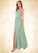 Natalie A-Line Pleated Chiffon Floor-Length Dress P0019754