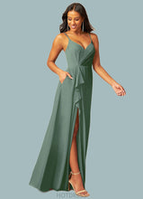 Load image into Gallery viewer, Hortensia A-Line Pleated Chiffon Floor-Length Dress P0019680