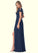 Amirah A-Line Ruched Chiffon Floor-Length Dress P0019660