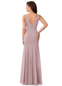 Skye V-Neck Floor Length Sleeveless A-Line/Princess Natural Waist Bridesmaid Dresses
