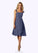 Addyson A-Line Pleated Chiffon Knee-Length Dress P0019824