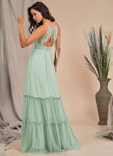 Load image into Gallery viewer, Logan Scoop Floor Length Sleeveless A-Line/Princess Natural Waist Bridesmaid Dresses