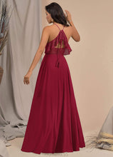 Load image into Gallery viewer, Morgan Sleeveless A-Line/Princess Natural Waist Floor Length Spaghetti Staps Bridesmaid Dresses