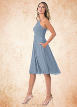Load image into Gallery viewer, Rylee A-Line Pleated Chiffon Knee-Length Dress P0019675