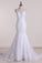 Mermaid Scoop Tulle With Applique Court Train Wedding Dresses
