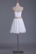 Load image into Gallery viewer, Homecoming Dresses Sweetheart Chiffon With Ruffles And Beads Short/Mini