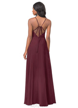 Load image into Gallery viewer, Thalia Floor Length Spaghetti Staps Natural Waist Sleeveless A-Line/Princess Bridesmaid Dresses