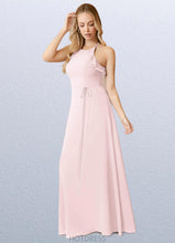 Load image into Gallery viewer, Angelina A-Line Bow Chiffon Floor-Length Dress P0019800