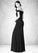Catherine Empire Off the Shoulder Chiffon Floor-Length Dress P0019632
