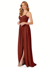 Load image into Gallery viewer, Janet A-Line Pleated Stretch Chiffon Floor-Length Dress P0019771