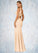 Leilani Sheath Pleated Stretch Crepe Floor-Length Dress P0019708