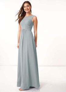 Taniyah Velvet V-Neck Floor Length Sleeveless Natural Waist A-Line/Princess Bridesmaid Dresses