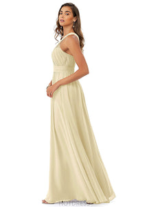 Stephanie Floor Length Natural Waist Sleeveless Trumpet/Mermaid Spaghetti Staps Bridesmaid Dresses