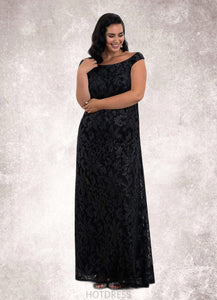 Amber A-Line Off the Shoulder Lace Floor-Length Dress P0019854