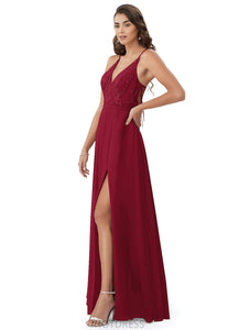 Tianna V-Neck Natural Waist Floor Length Sleeveless A-Line/Princess Bridesmaid Dresses
