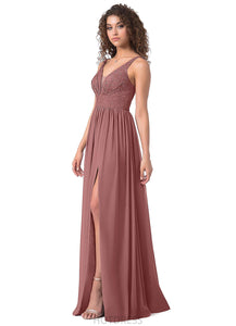 Susan V-Neck Floor Length Natural Waist Sleeveless A-Line/Princess Bridesmaid Dresses