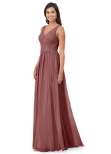 Load image into Gallery viewer, Cadence Sleeveless Scoop Floor Length A-Line/Princess Natural Waist Bridesmaid Dresses