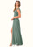 Sonia A-Line Ruched Chiffon Floor-Length Dress P0019657
