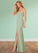 Seraphina Mermaid Side Slit Stretch Chiffon Floor-Length Dress P0019781