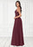 Persis A-Line Lace Chiffon Floor-Length Dress P0019641