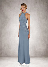 Load image into Gallery viewer, Kaley Mermaid Sequins Stretch Crepe Sweep train Dress P0019825
