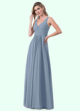 Load image into Gallery viewer, Clara A-Line Pleated Chiffon Floor-Length Dress P0019753