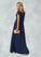 Micaela A-Line Sequins Mesh Floor-Length Dress P0019834