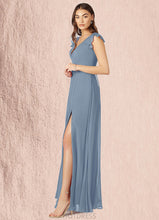 Load image into Gallery viewer, Isabela A-Line Ruched Chiffon Floor-Length Dress P0019622