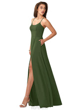 Load image into Gallery viewer, Violet Sleeveless Scoop Floor Length A-Line/Princess Natural Waist Bridesmaid Dresses