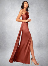 Load image into Gallery viewer, Vera A-Line One Shoulder Stretch Satin Floor-Length Dress P0019623
