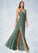 Josephine A-Line Pleated Chiffon Floor-Length Dress P0019728