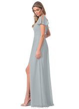 Load image into Gallery viewer, Vivien A-Line/Princess Floor Length Natural Waist V-Neck Sleeveless Bridesmaid Dresses