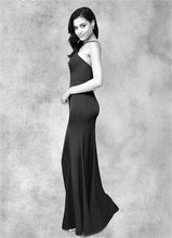 Load image into Gallery viewer, Kenna Mermaid Stretch Satin Floor-Length Dress P0019685