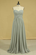 Load image into Gallery viewer, Plus Size Sweetheart A Line Mother Of The Bride Dresses With Ruffles Chiffon Floor Length