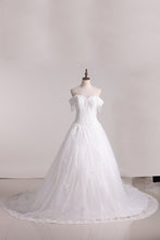 Load image into Gallery viewer, Wedding Dresses Ball Gown Off The Shoulder Tulle With Applique