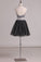 A Line Homecoming Dresses Halter Two-Piece Beaded Bodice Tulle Short/Mini