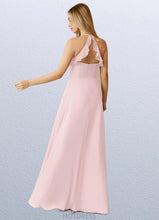 Load image into Gallery viewer, Angelina A-Line Bow Chiffon Floor-Length Dress P0019800