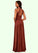 Undine A-Line Stretch Satin Floor-Length Dress P0019649