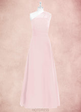 Load image into Gallery viewer, Kylee A-Line Ruched Chiffon Floor-Length Dress P0019689