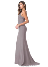Load image into Gallery viewer, Sonia Natural Waist Sleeveless Straps A-Line/Princess Floor Length Bridesmaid Dresses