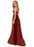Janet A-Line Pleated Stretch Chiffon Floor-Length Dress P0019771